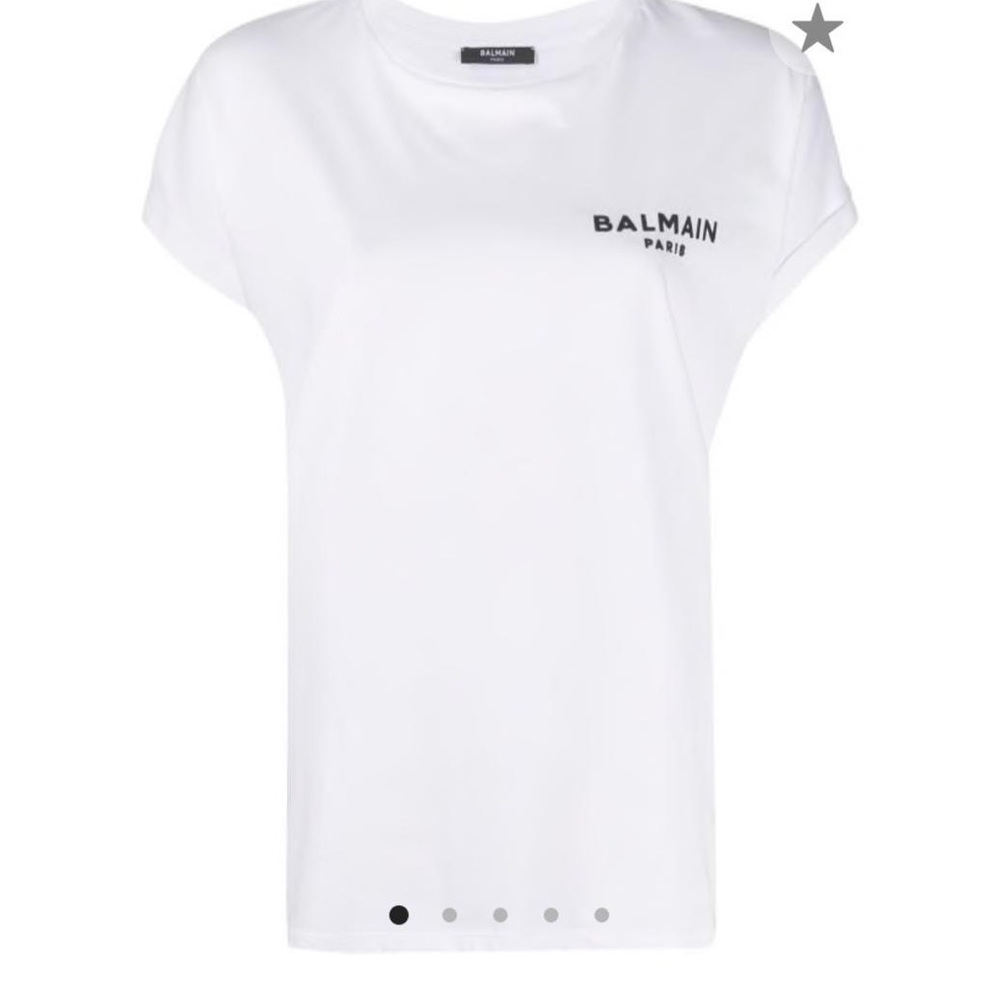 Balmain logo print T shirt